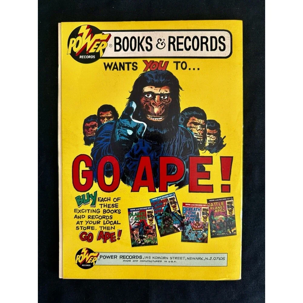 Beneath The Planet of the Apes Book & Record Vintage 1974 Near Perfect Condition